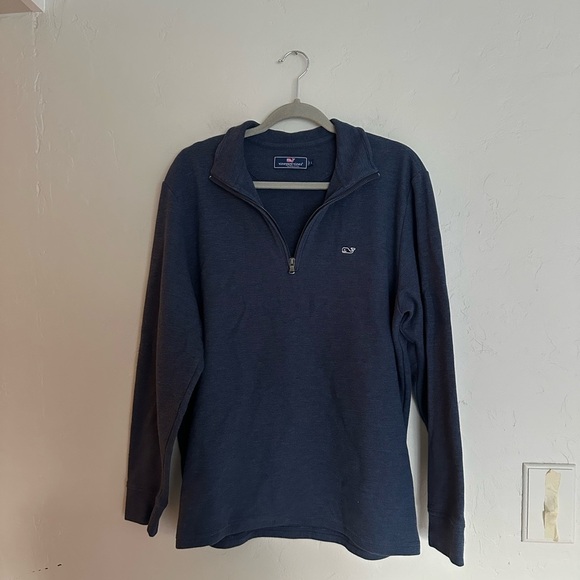 Vineyard Vines Men’s Navy Quarter-Zip Pullover - Picture 1 of 7